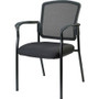 Lorell Mesh Back Stackable Guest Chair - Black Seat Color - Fabric Seat Material - Black Frame Color - Steel Frame Material - Black