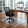 Lorell Big & Tall Chairmat - Hard Floor, Vinyl Floor, Tile Floor, Wood Floor - 48" Length x 36" Width x 0.133" Thickness - Rectangular - Polycarbonate - Clear