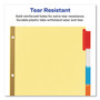 Avery Insertable Big Tab Dividers, 5-Tab, Double-Sided Gold Edge Reinforcing, 11 x 8.5, Buff, Assorted Tabs, 1 Set