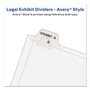 Avery Preprinted Legal Exhibit Side Tab Index Dividers, Avery Style, 25-Tab, 1 to 25, 11 x 8.5, White, 1 Set (AVE11370) View Product Image