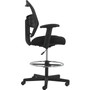 HON Prominent High-Back Task Stool, Supports Up to 250 lb, 21" to 28.1" Seat Height, Black