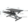 Lorell Desk Riser,Adjustable,Gas Lift,35-3/8"x19-5/8"x19-1/4",BK (LLR99555) View Product Image