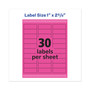 Avery High-Visibility Permanent Laser ID Labels, 1 x 2.63, Neon Magenta, 750/Pack (AVE5970) View Product Image