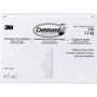 Command General Purpose Hooks, Medium, Plastic, White, 3 lb Capacity, 37 Hooks and 48 Strips/Pack