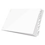Cardinal Write 'n Erase Tabloid Index Dividers, 8-Tab, 11 x 17, White, 1 Set