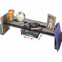 Safco Onyx Steel Mesh Off-Surface Shelf - 10" Height x 31.50" Width x 7.25" Depth - Desktop - Black
