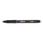 Sharpie S-Gel S-Gel High-Performance Gel Pen, Retractable, Medium 0.7 mm, Purple Ink, Black Barrel, Dozen