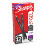 Sharpie S-Gel S-Gel High-Performance Gel Pen, Retractable, Medium 0.7 mm, Purple Ink, Black Barrel, Dozen