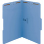 Smead Top Tab Colored Fastener Folders, 0.75" Expansion, 2 Fasteners, Legal Size, Blue Exterior, 50/Box