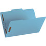 Smead Top Tab Colored Fastener Folders, 0.75" Expansion, 2 Fasteners, Legal Size, Blue Exterior, 50/Box