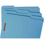 Smead Top Tab Colored Fastener Folders, 0.75" Expansion, 2 Fasteners, Legal Size, Blue Exterior, 50/Box