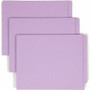 Smead Shelf-Master Straight Tab Cut Letter Recycled End Tab File Folder - 8 1/2" x 11" - 3/4" Expansion - 11 pt. - 2 Plys - Lavender