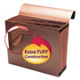 Smead TUFF Expanding Wallet, 12 Sections, Elastic Cord Closure, 1/6-Cut Tabs, Letter Size, Redrope