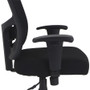 Lorell Big & Tall Mesh High-Back Task Chair - Fabric Seat Material - Mid Back - 5-star Base - Black