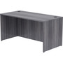Lorell Essentials Series Rectangular Desk Shell - 29.5" Height x 60" Width x 30" Depth, x 1" Thickness Top - Laminate, Weathered Charcoal Table Top - Grommet