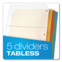 Cardinal Poly Ring Binder Pockets, 8.5 x 11, Assorted Colors, 5/Pack