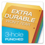 Cardinal Poly Ring Binder Pockets, 8.5 x 11, Assorted Colors, 5/Pack