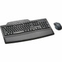 Kensington Pro Fit Wireless Desktop Set - USB Wireless RF 2.40 GHz Keyboard - Black - USB Wireless RF Mouse - Black - Right-handed for PC