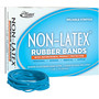 Alliance Antimicrobial Non-Latex Rubber Bands, Size 33, 0.04" Gauge, Cyan Blue, 4 oz Box, 180/Box