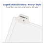 Avery Preprinted Legal Exhibit Side Tab Index Dividers, Avery Style, 27-Tab, A to Z, 11 x 8.5, White, 1 Set