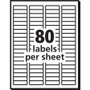 Avery Matte Clear Easy Peel Mailing Labels w/ Sure Feed Technology, Inkjet Printers, 0.5 x 1.75, Clear, 80/Sheet, 10 Sheets/Pack