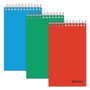 Ampad Memo Pads, Narrow Rule, Assorted Cover Colors, 60 White 3 x 5 Sheets, 3/Pack
