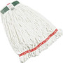 Rubbermaid Commercial Web Foot Shrinkless Wet Mop - Cotton, Synthetic Yarn, PVC - (RCPA21206WHICT)