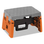 Cosco Folding Step Stool, 1-Step, 300 lb Capacity, 8.5" Working Height, Orange/Gray (CSC11903BGO1E) View Product Image