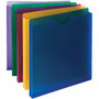Smead Straight Tab Cut Letter File Jacket - 8 1/2" x 11" - 1" Expansion - 1 Plys - Blue, Red, Yellow, Green, Purple