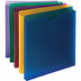 Smead Straight Tab Cut Letter File Jacket - 8 1/2" x 11" - 1" Expansion - 1 Plys - Blue, Red, Yellow, Green, Purple