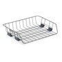 Fellowes Side-Load Wire Stacking Letter Tray, 1 Section, Letter Size Files, 13.38" x 10.13" x 2.63", Black