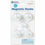 Learning Resources Original Magnetic Hooks - 13 lb (5.90 kg) Capacity - for Pocket Chart, Flip Book, Hall Pass, Decoration - White