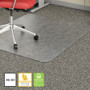 Lorell Low-Pile Economy Chairmat - Carpeted Floor - 60" Length x 46" Width x 0.095" Thickness - Rectangular - Vinyl - Clear