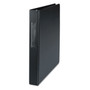Universal Deluxe Non-View D-Ring Binder with Label Holder, 3 Rings, 1" Capacity, 11 x 8.5, Black