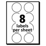 Avery Printable Self-Adhesive Removable Color-Coding Labels, 1.25" dia, Neon Green, 8/Sheet, 50 Sheets/Pack, (5498) View Product Image