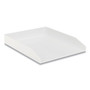 TRU RED Front-Load Stackable Plastic Document Tray, 1 Section, Letter Size Files, 9.8 x 12.24 x 1.75, White