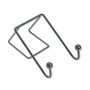 Fellowes Partition Additions Wire Double-Garment Hook, 4 x 5.13 x 6, Over-the Panel Mount,  Black