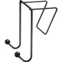 Fellowes Wire Partition Additions Double Coat Hook - 2 Hooks - 6" Height x 4" Width - for Coat, Umbrella, Sweater, Wall - Plastic, Wire - Black