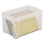 Advantus Super Stacker Storage Boxes, Holds 400 3 x 5 Cards, 6.25 x 3.88 x 3.5, Plastic, Clear (AVT40307) View Product Image
