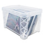 Advantus Super Stacker Storage Boxes, Holds 400 3 x 5 Cards, 6.25 x 3.88 x 3.5, Plastic, Clear