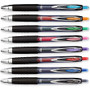 uniball Signo 207 Gel Pen, Retractable, Medium 0.7 mm, Assorted Ink Colors, Black Barrel, 8/Pack (UBC40110) View Product Image