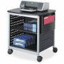 Safco Scoot Desk Side Hole Pattern Printer Stand - 200 lb Load Capacity - 3 x Shelf(ves) - 26.50" Height x 26.50" Width x 20.50" Depth - Floor - Laminate, Powder Coated