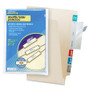 Tabbies Self-Adhesive Label/File Folder Protector, Top Tab, 3.5 x 2, Clear, 500/Box