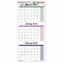 Blueline 3-Month Colorful Wall Calendar - Professional - Julian Dates - Monthly - 14 Month - December 2025 to January 2027