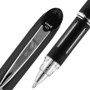 uniball Jetstream Hybrid Gel Pen, Stick, Bold 1 mm, Black Ink, Black/Silver Barrel