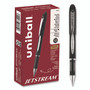 uniball Jetstream Hybrid Gel Pen, Stick, Bold 1 mm, Black Ink, Black/Silver Barrel