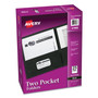 Avery Two-Pocket Folder, 40-Sheet Capacity, 11 x 8.5, Black, 25/Box