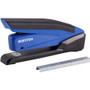 Bostitch InPower One-Finger 3-in-1 Desktop Stapler with Antimicrobial Protection, 20-Sheet Capacity, Blue/Black
