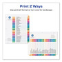 Avery Customizable TOC Ready Index Multicolor Tab Dividers, 31-Tab, 1 to 31, 11 x 8.5, White, Traditional Color Tabs, 1 Set