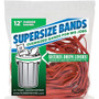 Alliance Rubber SuperSize Industrial-Strength Large Rubber Bands - Size: Large - 12" Length x 0.3" Width - Reusable, Heavy Duty, Environmentally Friendly, Elastic, Strong, Stretchable - Latex - Red